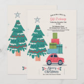 Weihnachtsfahrt durch Geschenkwechsel Einladung (Vorne/Hinten)