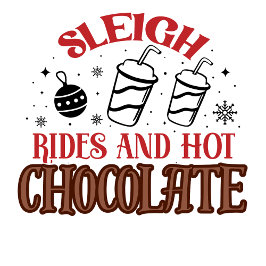 Weihnachtsfahrten und heiße Schokolade Ornament Karte