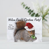 Weihnachtsfalke Einladung (Stehend Vorderseite)