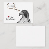 Weihnachtsfalke-Note Mitteilungskarte (Vorne/Hinten)