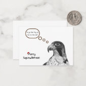 Weihnachtsfalke-Note Mitteilungskarte (Vorderseite/Rückseite Beispiel)