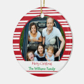 Weihnachtsfamilie 2 Foto Custom Keramik Ornament (Links)