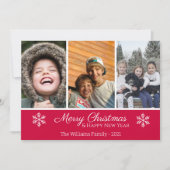 Weihnachtsfamilie 3 Foto Schneeflocke (Vorderseite)