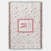 Weihnachtsfamilie Anfangsmonogramm Decke (Vorderseite Vertikal)