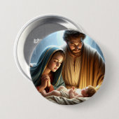 Weihnachtsfamilie Button (Vorne & Hinten)