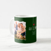 Weihnachtsfamilie Custom Foto Geschenk Tasse (Vorderseite Links)