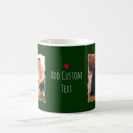 Weihnachtsfamilie Custom Foto Geschenk Tasse (Mittel)