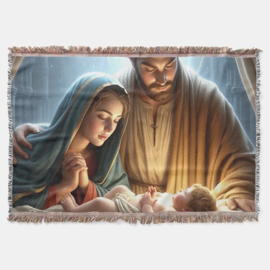 Weihnachtsfamilie Decke (Vorderseite)