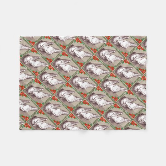 Weihnachtsfamilie Fleecedecke (Vorderseite (Horizontal))