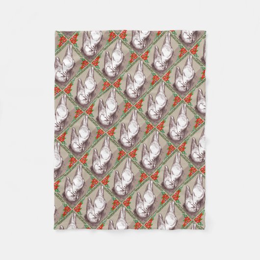 Weihnachtsfamilie Fleecedecke (Vorderseite)