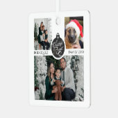 Weihnachtsfamilie Foto Collage Ornament (Vorderseite links)