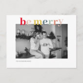 Weihnachtsfamilie Foto | Farblich fröhlich sein Postkarte (Vorderseite)