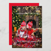 Weihnachtsfamilie Foto Feiertagskarte (Vorne/Hinten)