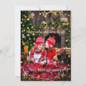 Weihnachtsfamilie Foto Feiertagskarte (Vorderseite)