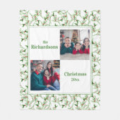 Weihnachtsfamilie Foto Fleece Blanket (Vorderseite)