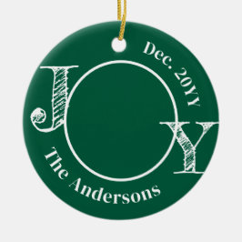 Weihnachtsfamilie Foto Freude Moderne Minimalistis Keramik Ornament