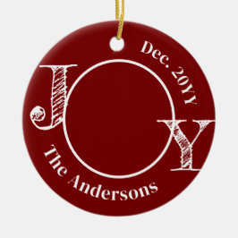 Weihnachtsfamilie Foto Freude Moderne Minimalistis Keramik Ornament