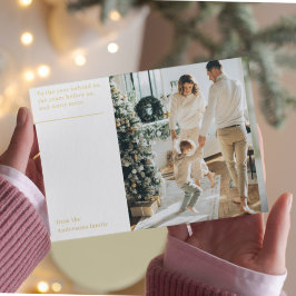 Weihnachtsfamilie Foto | Happy Holidays Postcard Folien Feiertagspostkarte