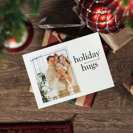 Weihnachtsfamilie Foto | Holiday Hugs Postkarte