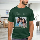 Weihnachtsfamilie Foto Kegel-Namen T-Shirt