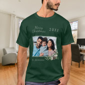 Weihnachtsfamilie Foto Kegel-Namen T-Shirt