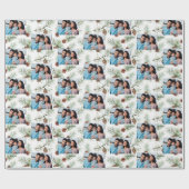 Weihnachtsfamilie Foto-Kiefer Geschenkpapier (Flach)