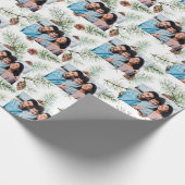 Weihnachtsfamilie Foto-Kiefer Geschenkpapier (Ecke)
