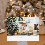 Weihnachtsfamilie Foto | Merry   Bright | Folien Feiertagspostkarte<br><div class="desc">Weihnachtsfamilie Foto | Merry   Bright |</div>