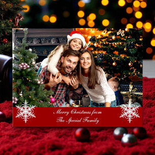 Weihnachtsfamilie Foto Personalisiert Feiertagspostkarte