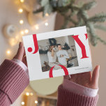 Weihnachtsfamilie Foto | Red Joy Postcard Feiertagspostkarte<br><div class="desc">Weihnachtsfamilie Foto | Red Joy Postcard</div>