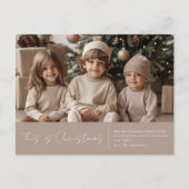 Weihnachtsfamilie Foto | Red Joy Postcard Postkarte (Vorderseite)