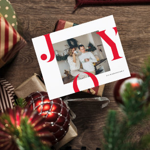 Weihnachtsfamilie Foto   Red Joy Postcard Postkarte