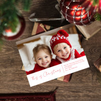 Weihnachtsfamilie Foto | Red Joy Postcard
