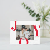 Weihnachtsfamilie Foto | Red Joy Postcard Postkarte (Stehend Vorderseite)