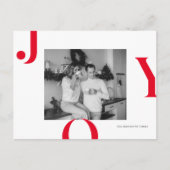 Weihnachtsfamilie Foto | Red Joy Postkarte (Vorderseite)