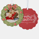 Weihnachtsfamilie Foto Watercolor Feuerwerk Ornament Karte<br><div class="desc">Weihnachtsfamilie Foto Watercolor Feuerwerk</div>
