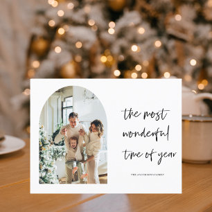 Weihnachtsfamilie Foto   Wunderbarer Urlaub Postkarte