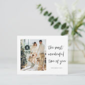 Weihnachtsfamilie Foto | Wunderbarer Urlaub Postkarte (Stehend Vorderseite)