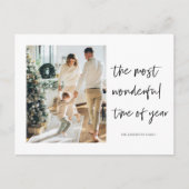 Weihnachtsfamilie Foto | Wunderbarer Urlaub Postkarte (Vorderseite)