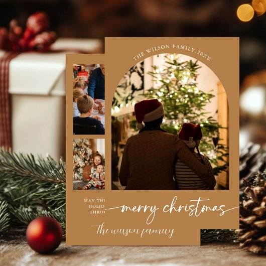 Weihnachtsfamilie Frohe Weihnachtskarte Feiertagskarte