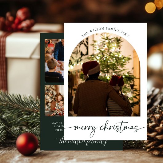 Weihnachtsfamilie Frohe Weihnachtskarte Feiertagskarte