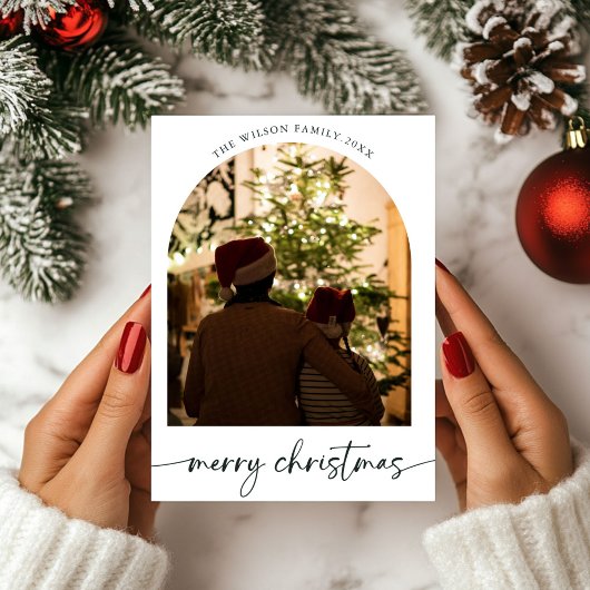 Weihnachtsfamilie Frohe Weihnachtskarte Feiertagskarte