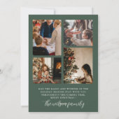 Weihnachtsfamilie Frohe Weihnachtskarte Feiertagskarte (Rückseite)