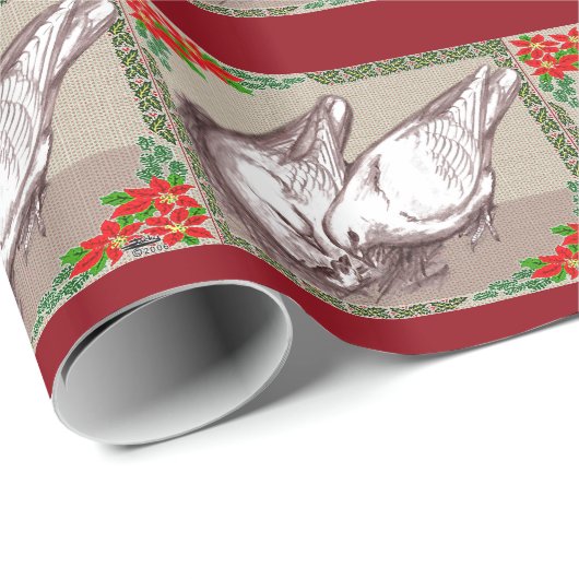 Weihnachtsfamilie Geschenkpapier (Rolleneckpunkt)