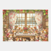 Weihnachtsfamilie Geschenkpapier Set (Vorderseite 3)