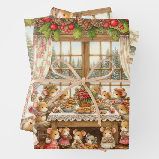 Weihnachtsfamilie Geschenkpapier Set (Beispiel)