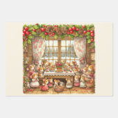 Weihnachtsfamilie Geschenkpapier Set (Vorderseite)