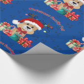 Weihnachtsfamilie Haustier Geschenkpapier (Ecke)