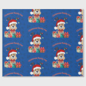 Weihnachtsfamilie Haustier Geschenkpapier (Flach)
