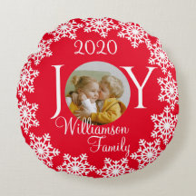 Weihnachtsfamilie "JOY" Red mit White Snowflake V